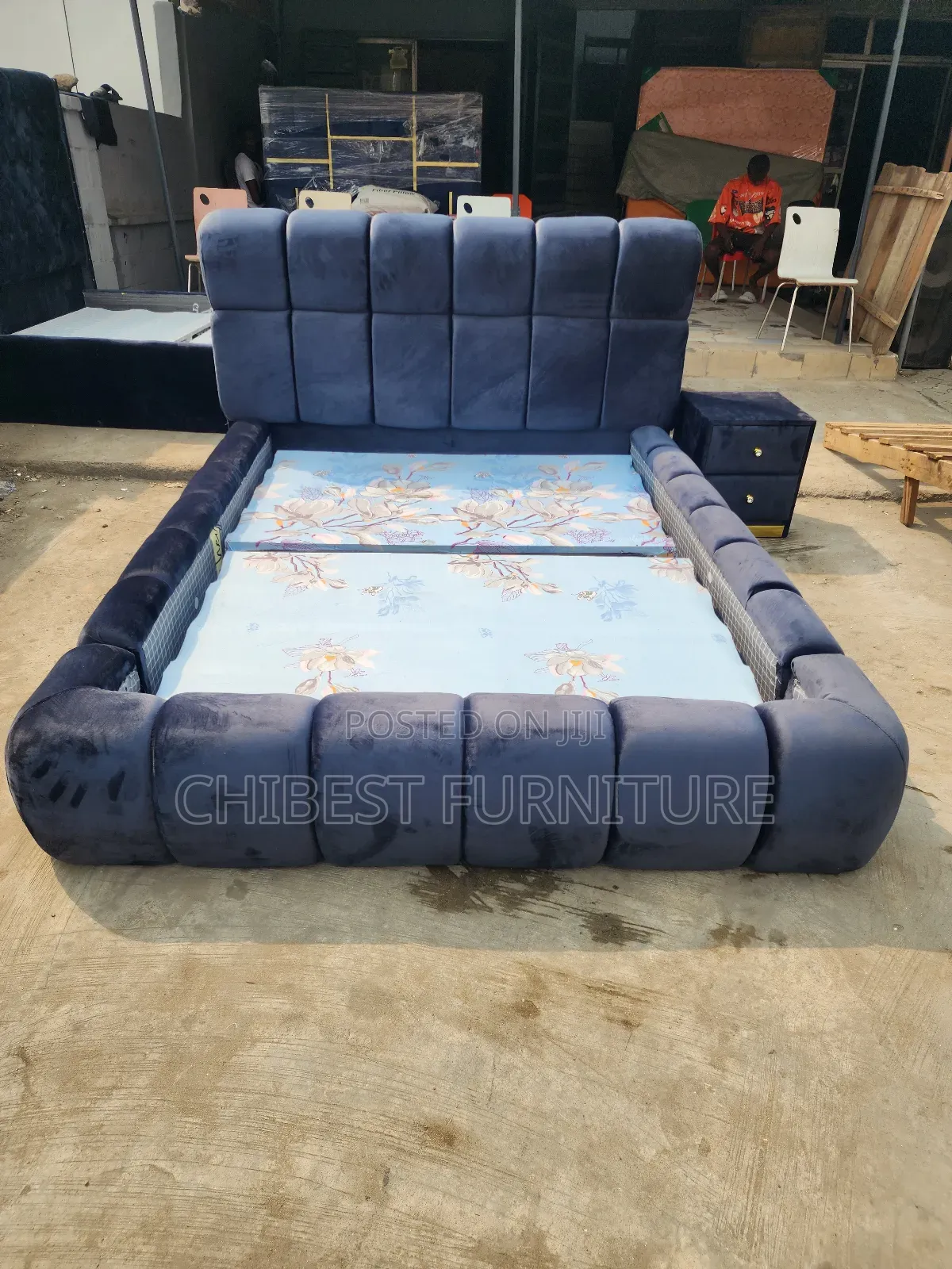 Quality 5by6 Bed Frame, Grey Colour.