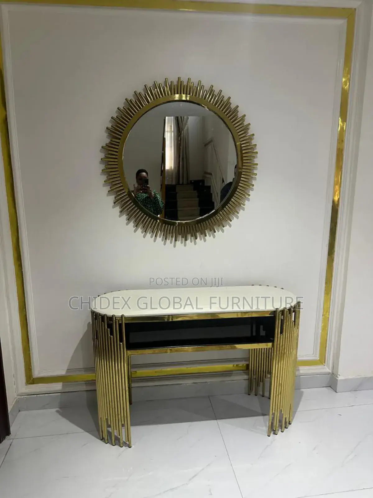 Console Base With Mirror
