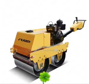 Photo - Double Drum Compactor Automatic Smooth Drum Roller Asphalt