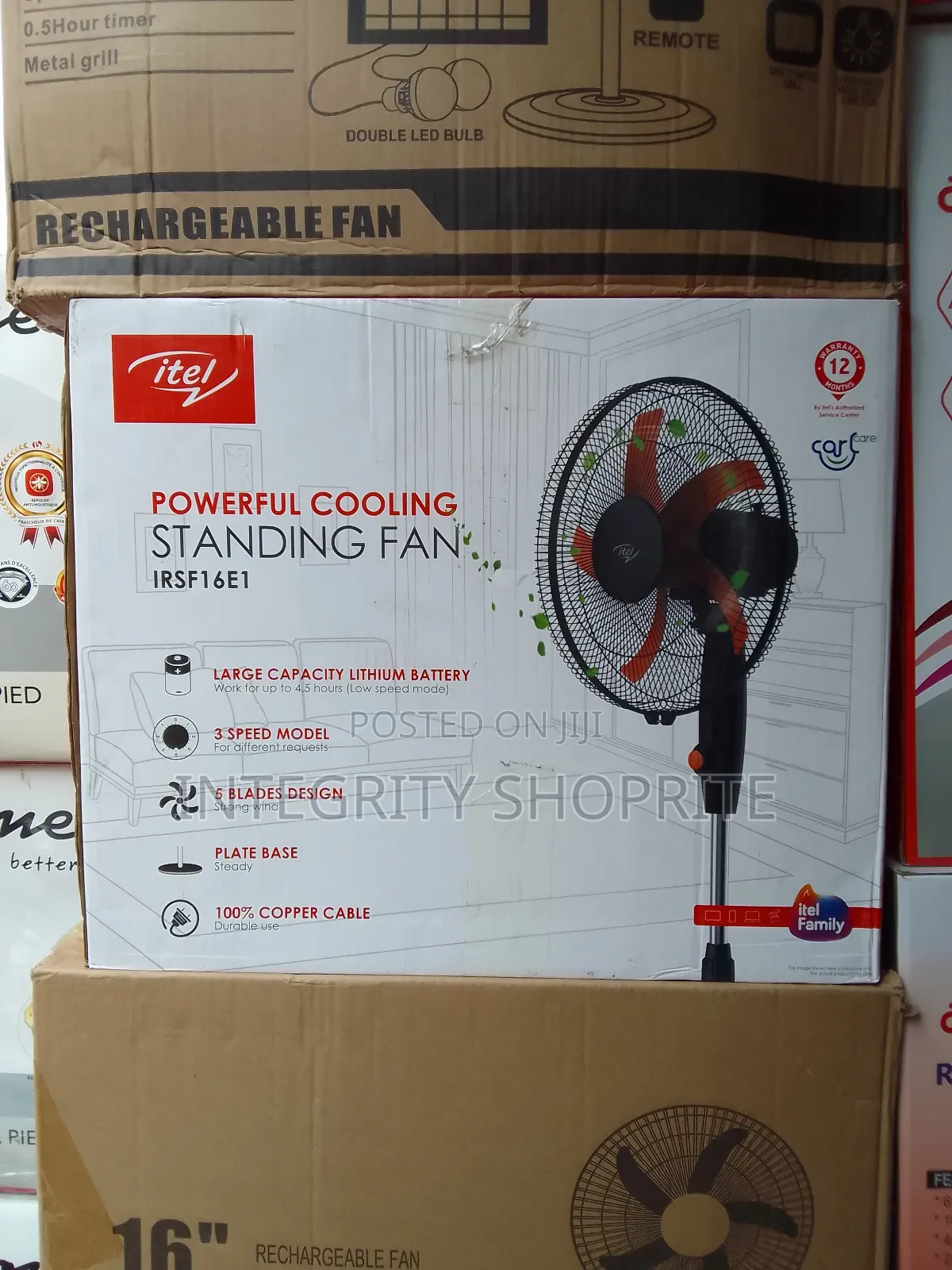Itel Powerful Cooling Standing Fan Irsf16e1