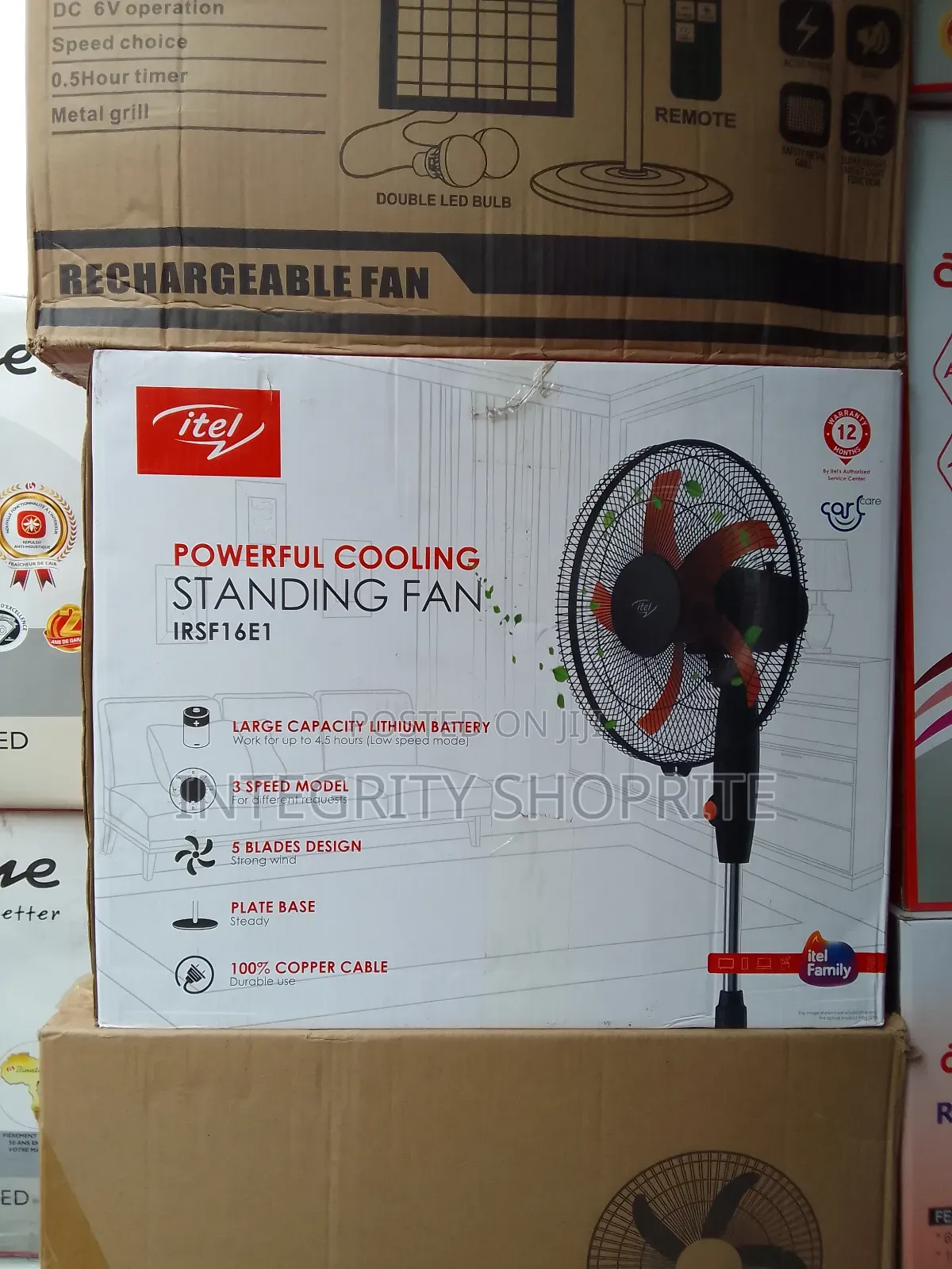 Itel Powerful Cooling Standing Fan Irsf16e1