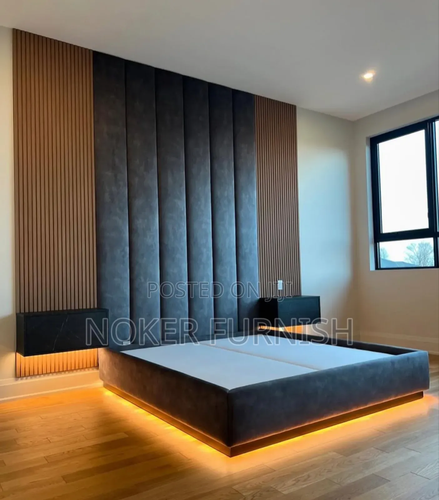 Luxury Bed Frame With LED Lights