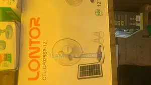 Lontor 12” Rechargeable Fan Solar Panel -Bulb CTL-CF025SP-12