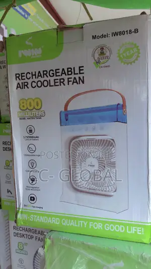 Rechargeable Air Cooler Fan With 3.7v 3000mah Battery