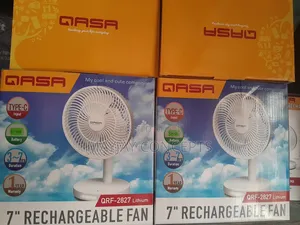 7" QASA Table Rechargeable Fan-Type-C and Lithium Type