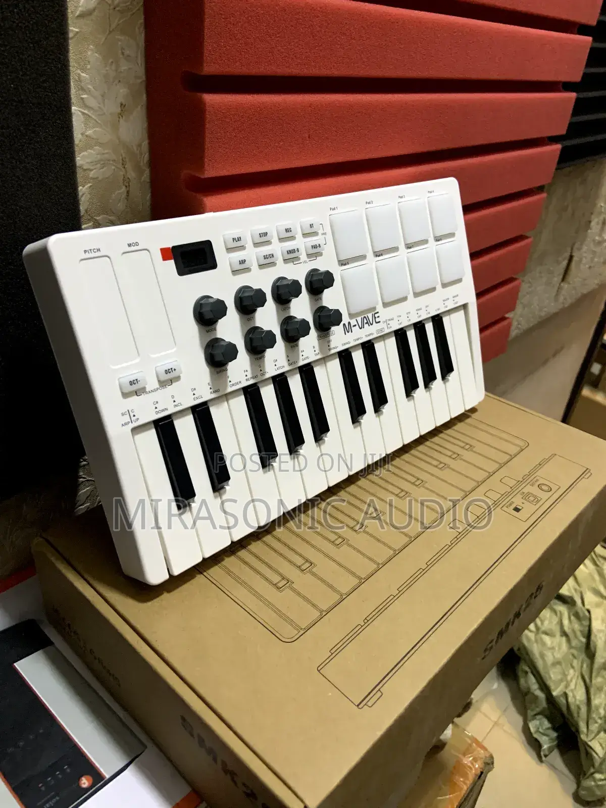 M-vave 25keys Midi Keyboard With Drum Pads