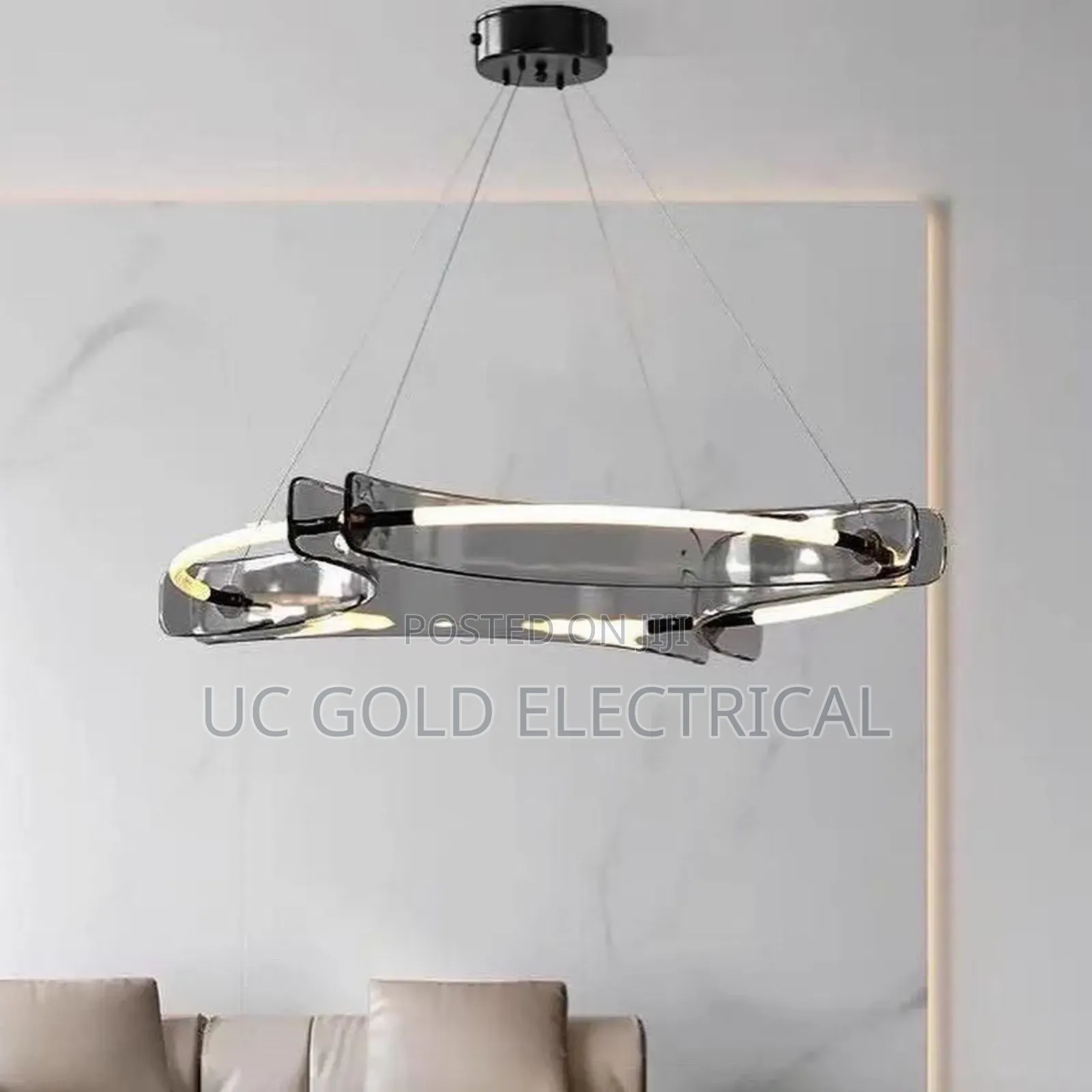 Luxury Crystal Black/Gold Chandelier