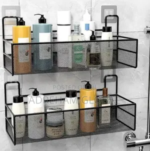 Bathroom Corner Shelf (Black)Bis Size, Available In Medium