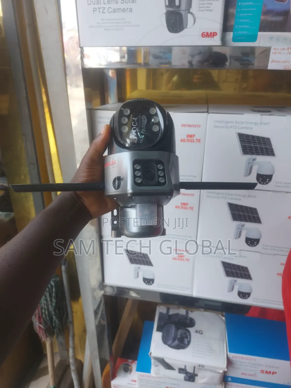 V380 Double Lens Solar CCTV Camera