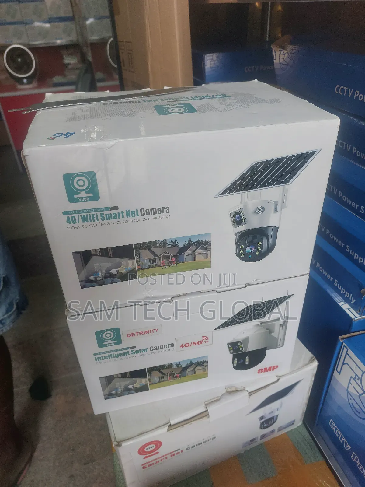 V380 Double Lens Solar CCTV Camera