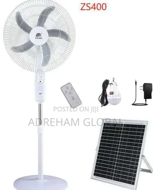 TSWZS-400 18inches Solar Rechargeable Standing Fan LED Light