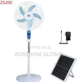 TSW ZS-200 16inches Solar Rechargeable Standing Fan