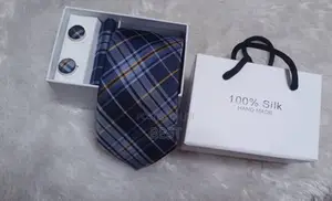 Neck Ties With Pocket Square and Cufflinks With Shirt Band