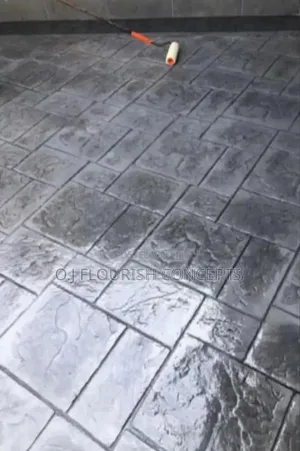 Grey Shining Stamp Concrete