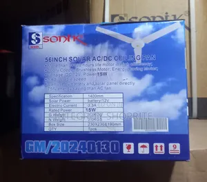 Sonik Ac/Dc 15w Copper Ceiling Fan Solar Panel