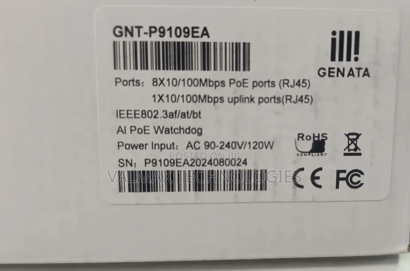 Genata 8 Port Ai Poe Switch