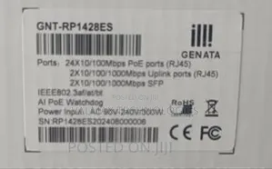 Genata 24 Port Ai Poe Rack Mountable Poe Switch