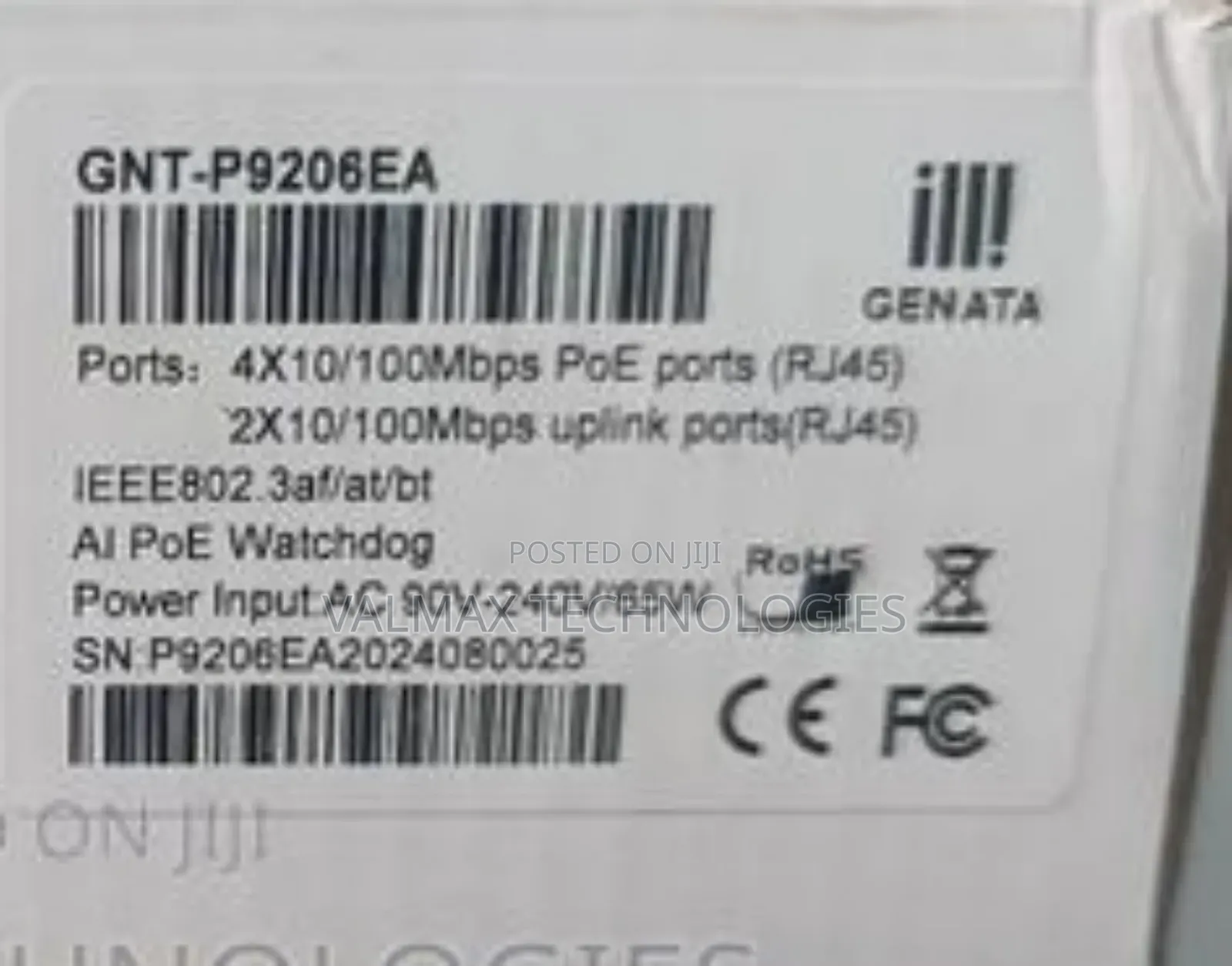 Genata Ai Poe 4 Port Switch With 2 Uplink Port