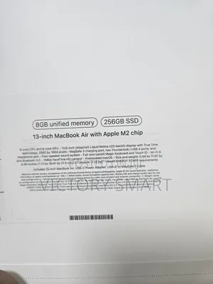 New Laptop Apple MacBook Air 2022 M2 8GB Apple M2 SSD 256GB