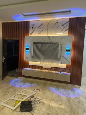 Wpc Flutter Pannel, HDF Higlox Board Double Tv Console