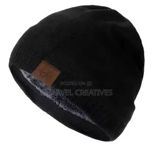 Photo - Unisex URGENTMAN Labal Winter Hats Solid Color Knitted Hats