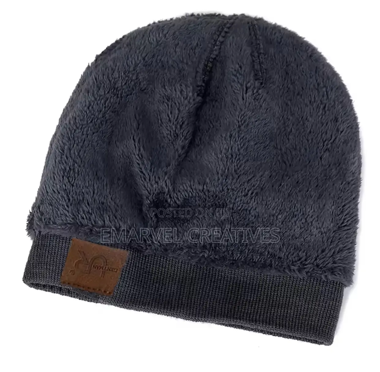 Unisex Urgentman Labal Winter Hats Solid Color Knitted Hats