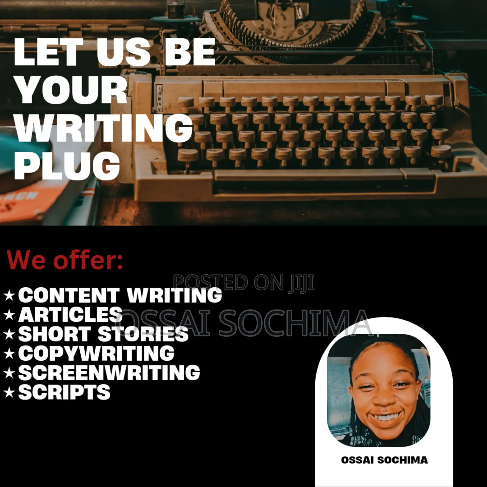 Short Stories/ Copy Writing/ Script Editing