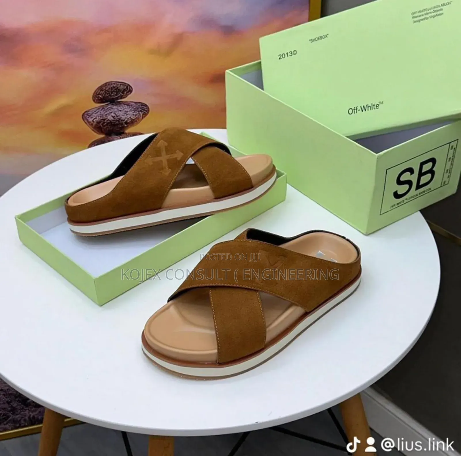 Off White Comfy Slides