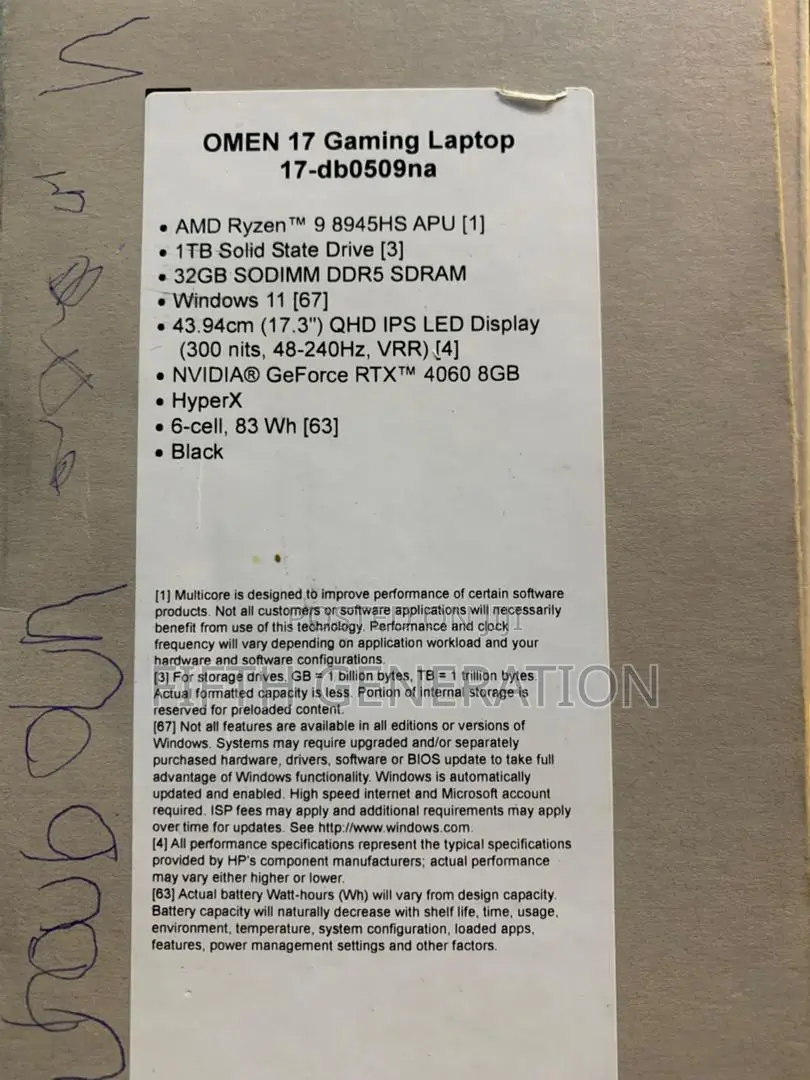 Laptop HP Omen 17 32GB AMD Ryzen 9 SSD 1T