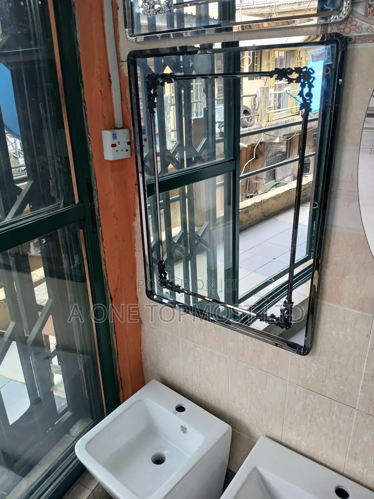 Black Crest Mirror (80 by 60cm)