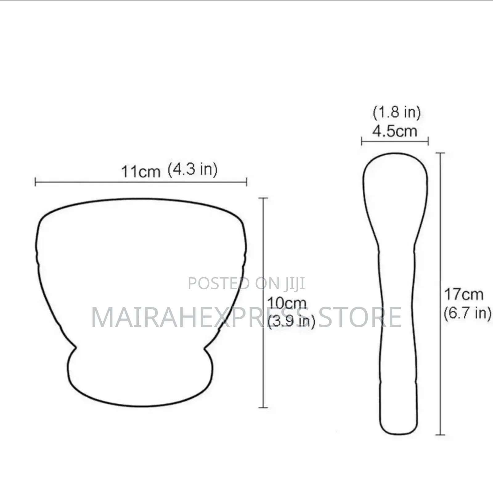 2pcs/Set Multipurpose Mortar Pestle as Kitchen Tool