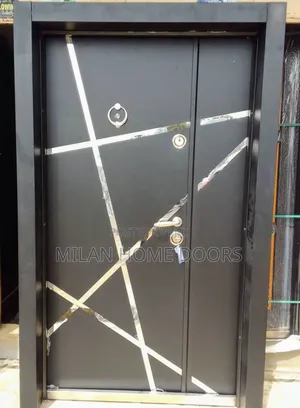 4ft Tank Security Door With Silver Line Design 9" Frame