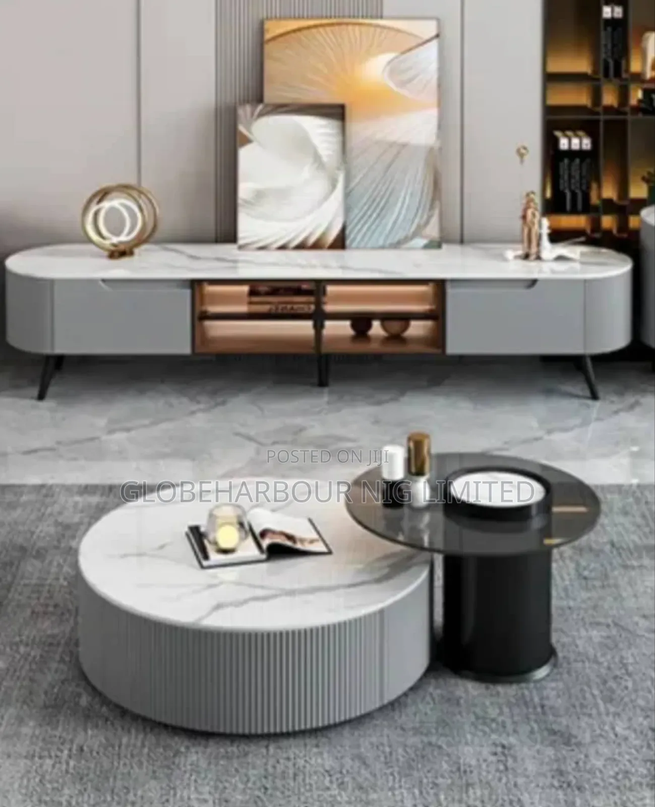 Luxurious Mable 2in1 Center Table With TV Stand
