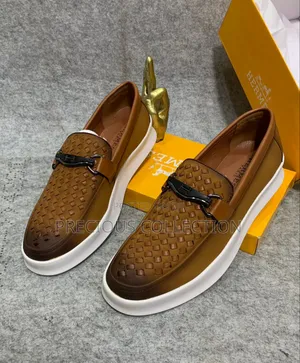 Photo - Men's Classic Hermes White Sole Loafers