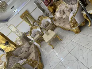 Complete Set of High Quality Imported Royal Fabric Sofa Cha