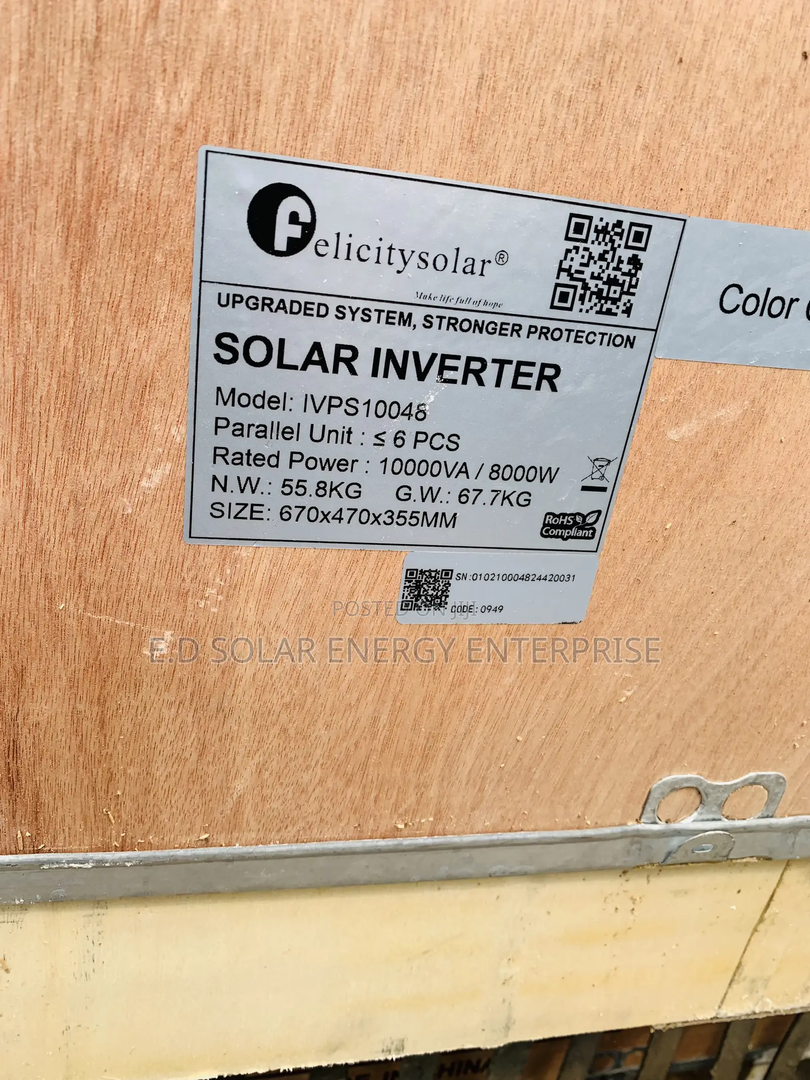 Felicity Solar Inverter 10kva 48v Ivps Is Available Now