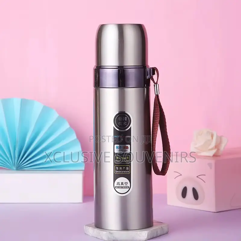 500ml Bullet Thermal Vacuum Flask Gym Cup With Strap