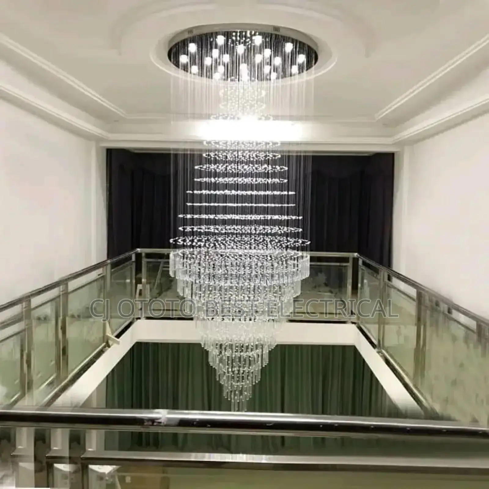 Massive Luxury Staircase Light or Open Void Parlor