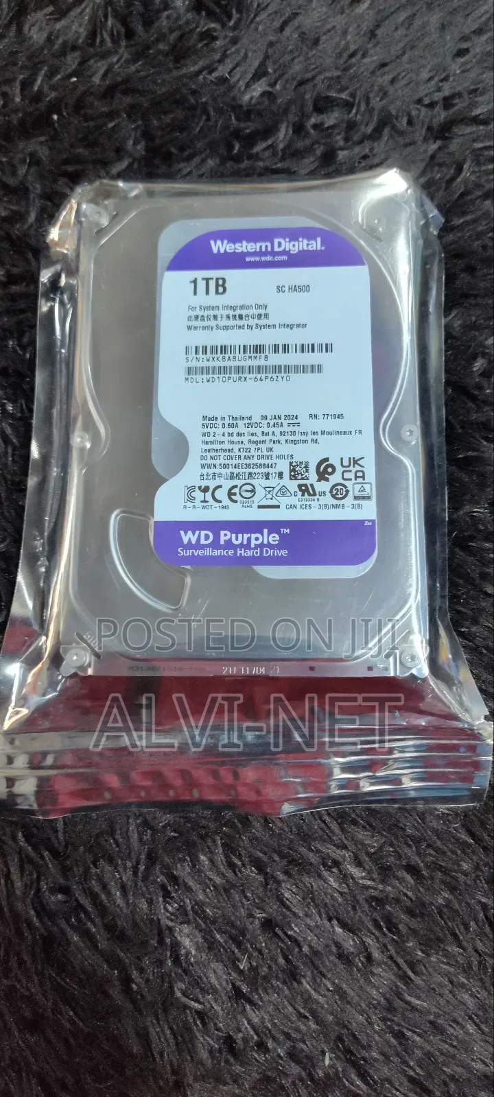 Western Digital Purple 1tb Surveillance Hard Disk Drive