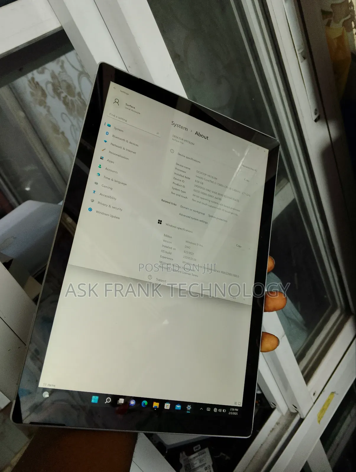Laptop Microsoft Surface Pro 8GB Intel Core i5 SSD 256GB