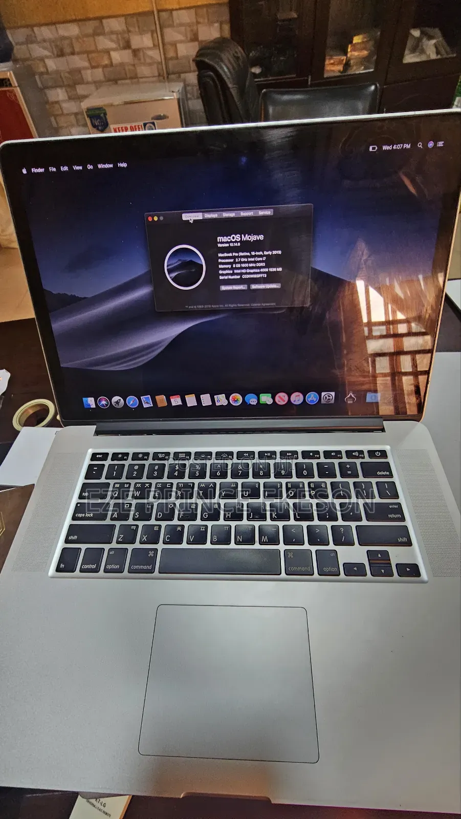Laptop Apple MacBook Pro 2013 8GB Intel Core i7 SSD 256GB