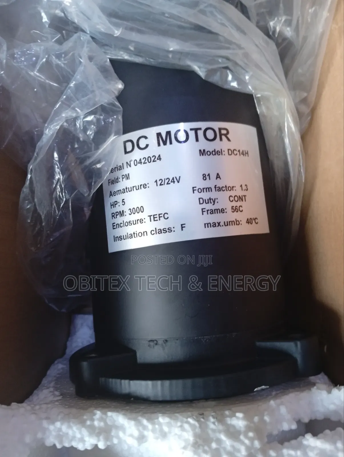 Dc Motor 5hp 12v/24v High Performance Electric Motor