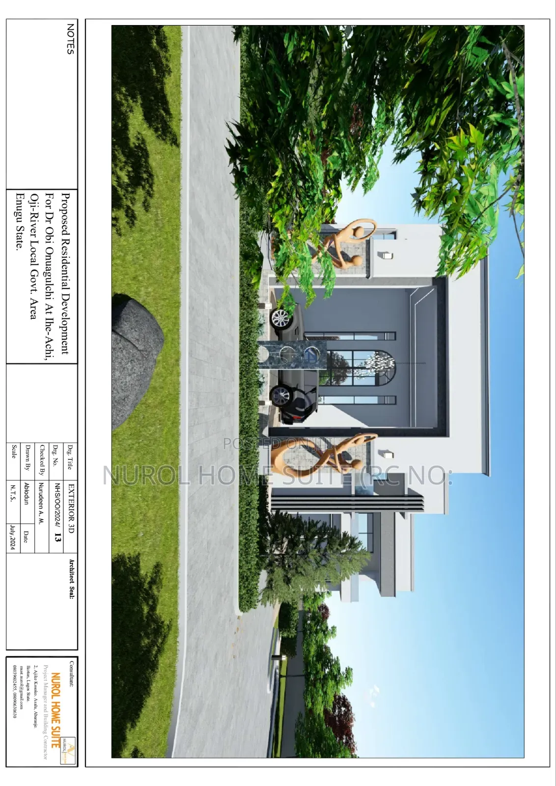 Detail Unique Architecture Drawing and Specifications
