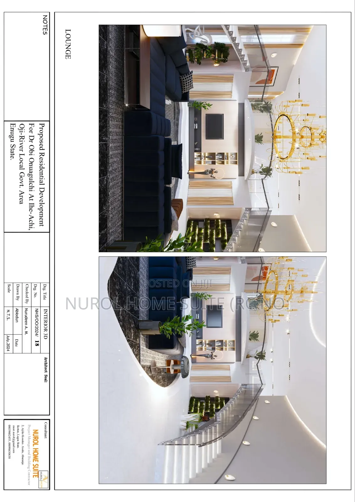 Detail Unique Architecture Drawing and Specifications