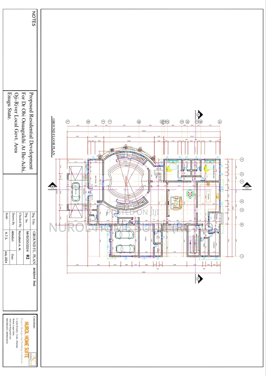 Detail Unique Architecture Drawing and Specifications