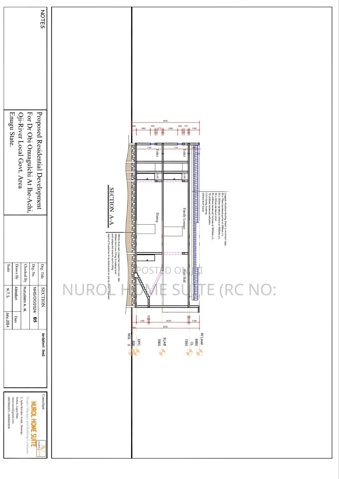Detail Unique Architecture Drawing and Specifications