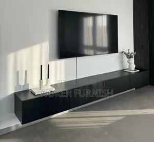 Black Floating Shelves TV Console