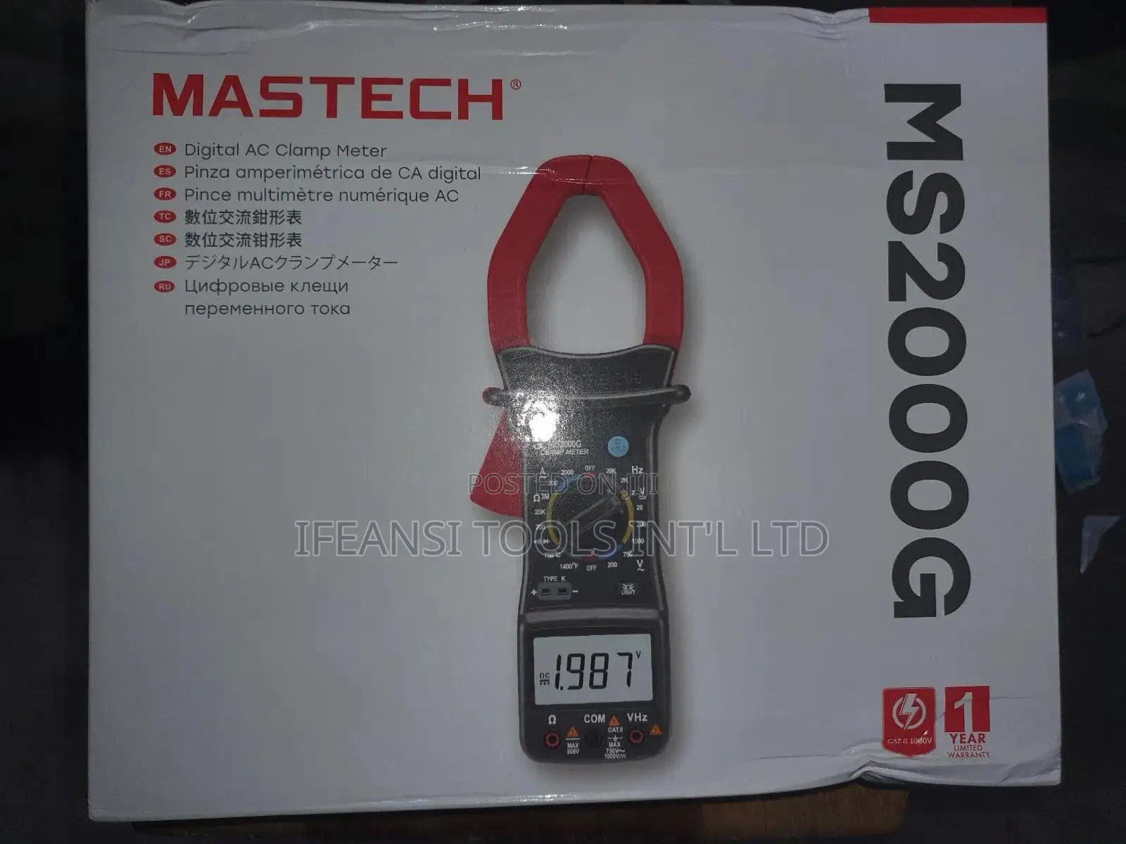 Ac Digital Clamp Meter 2000g