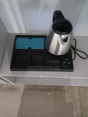 Hotel Kettle and Tray With Cups