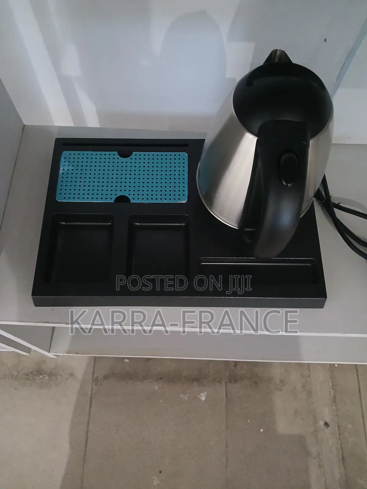 Hotel Kettle and Tray With Cups